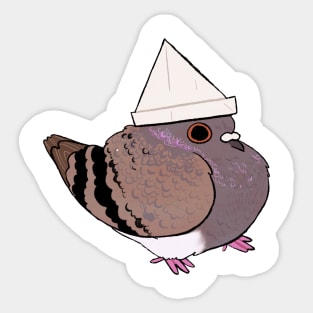 Hat Pigeon Sticker